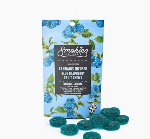 Smokiez - Blue Raspberry (i) - Fruit Chews - 100mg