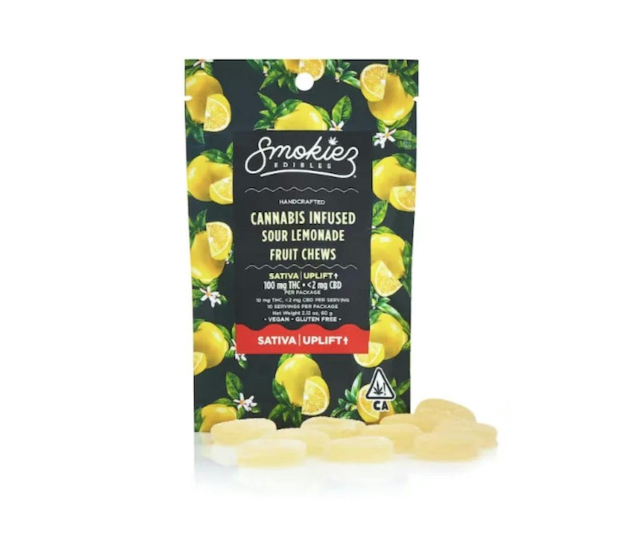 Smokiez Sour Lemonade SATIVA 100mg THC Fruit Chews