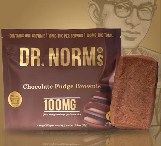 Dr. Norms - Chocolate Fudge Brownie - Solventless - 100mg