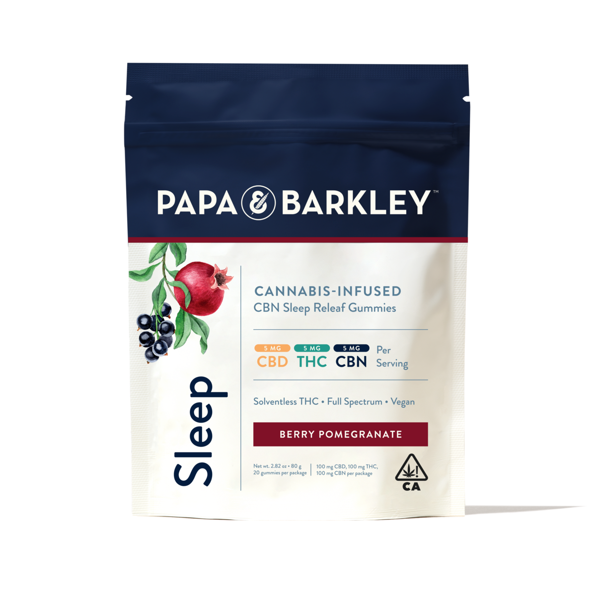 P&B | Berry Pomegranate | Sleep Releaf Gummy Pack | 100mg CBD/100mg THC/100mg CBN