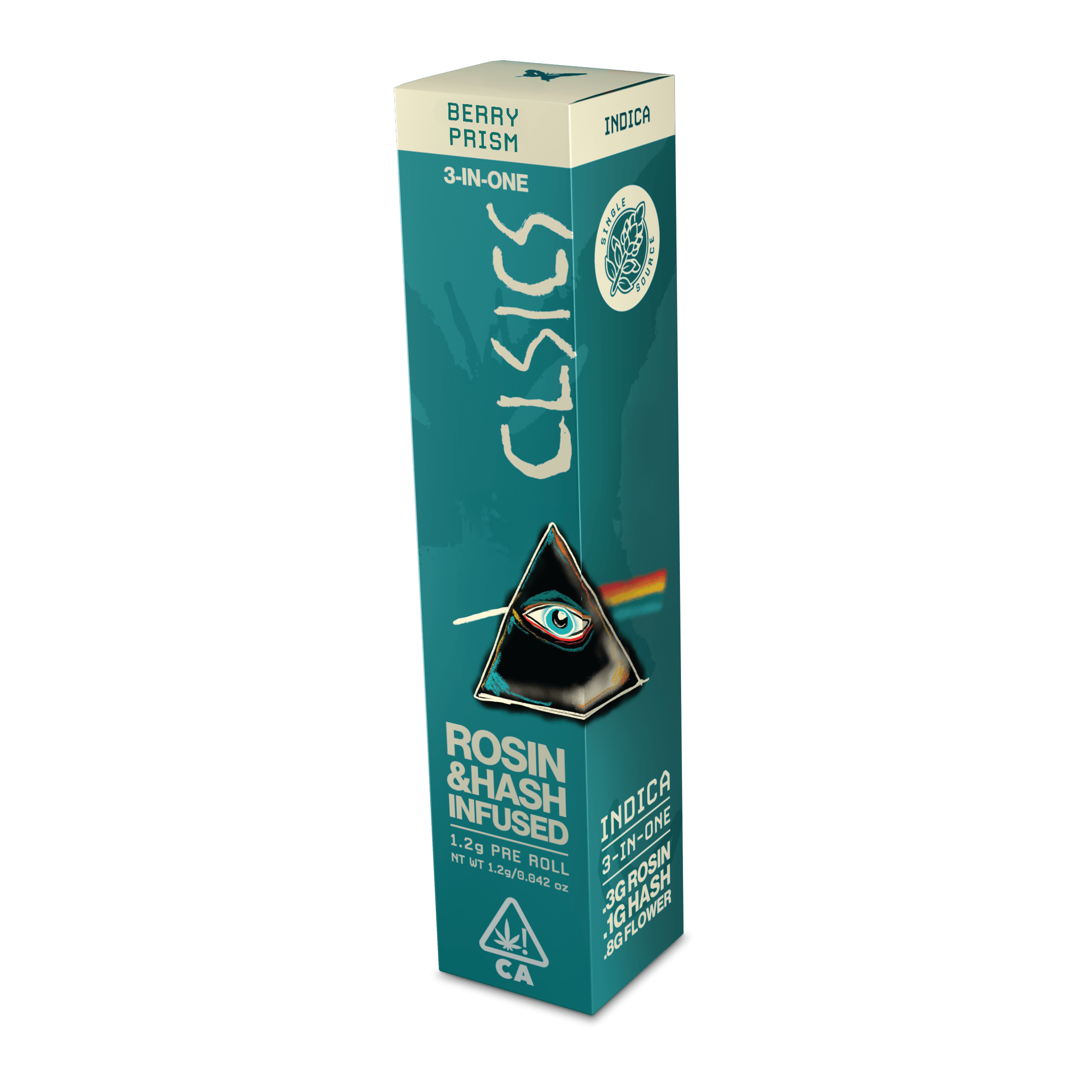 CLSICS TRIFECTA - INFUSED PREROLL (LIVE HASH) - 1.2G - INDICA - BERRY PRISM