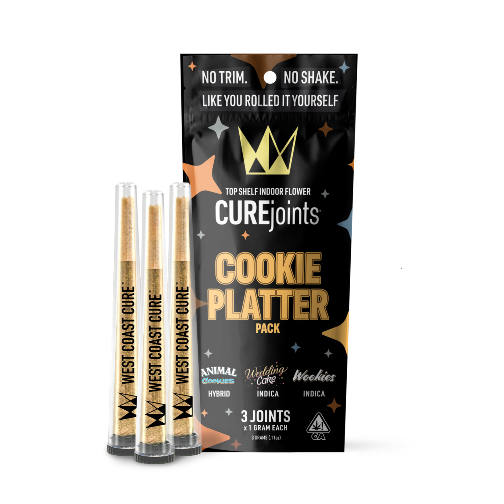 WCC | Top Shelf Pre-Rolls | Cookie Platter | 1g | 3pk