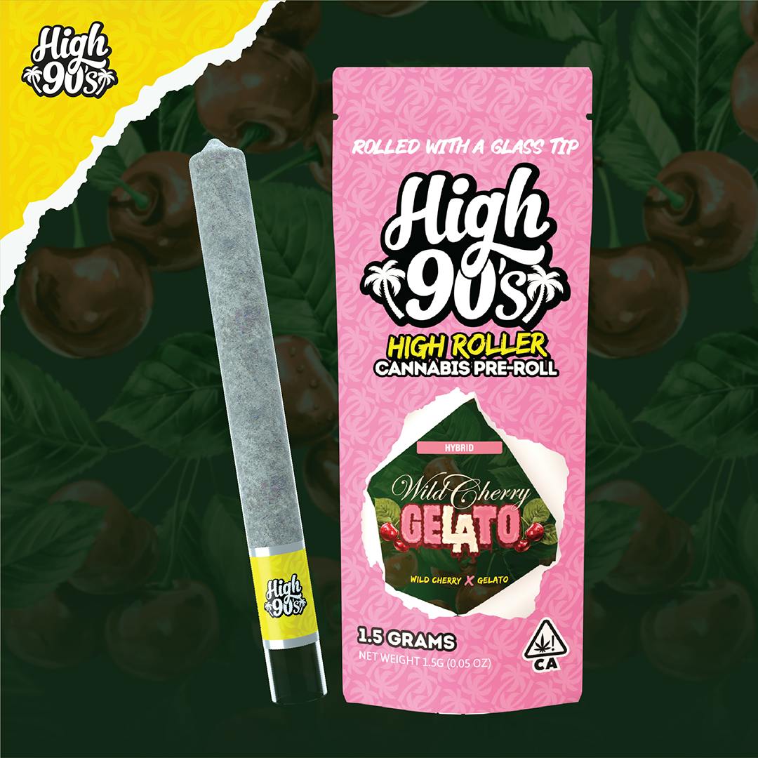 High 90s : Wild Cherry Gelato 1.5g High Roller Pre-Roll