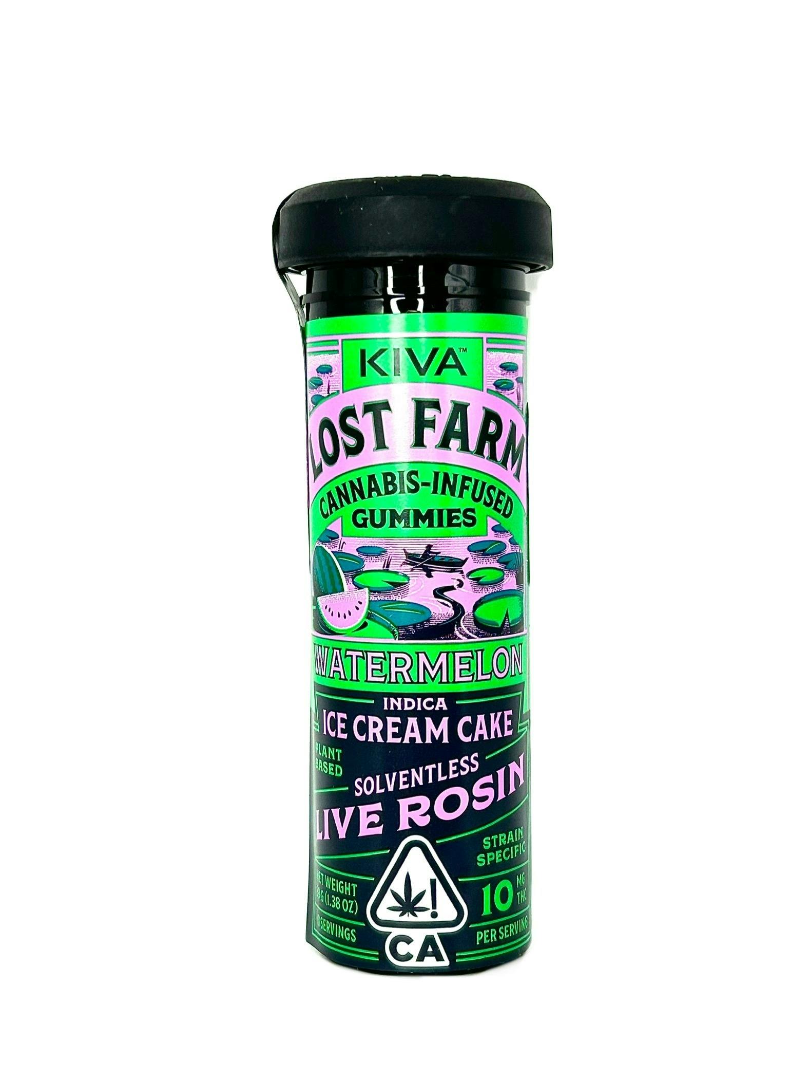 Lost Farm - Gummies - Watermelon x Ice Cream Rosin - 100mg, SOLVENTLESS LIVE ROSIN!