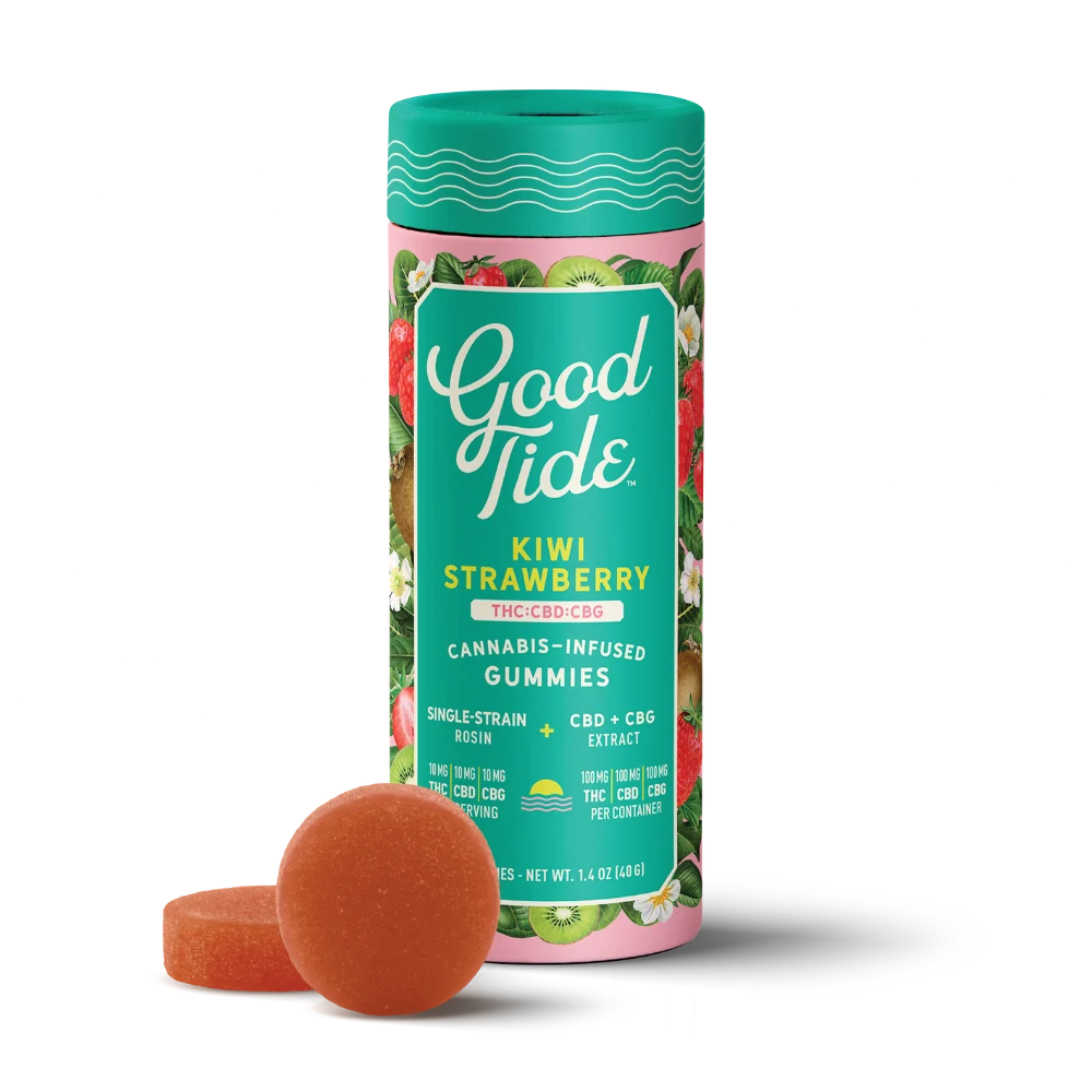 Kiwi Strawberry 1:1:1 CBD + CBG Single-Strain Rosin Gummies