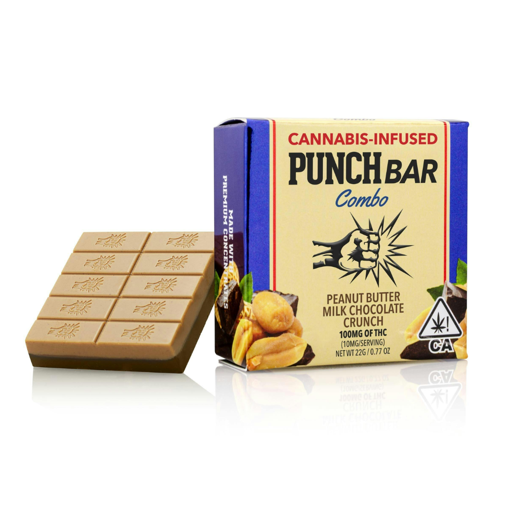Punch - Peanut Butter Jelly Dark Chocolate PunchBar 100mg