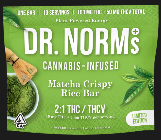 100mg Matcha Rice Crispy Treat - Dr. Norm's