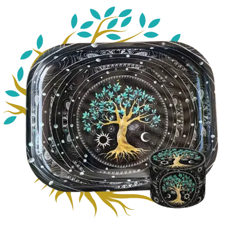 Tree of Life Grinder & Tray Combo