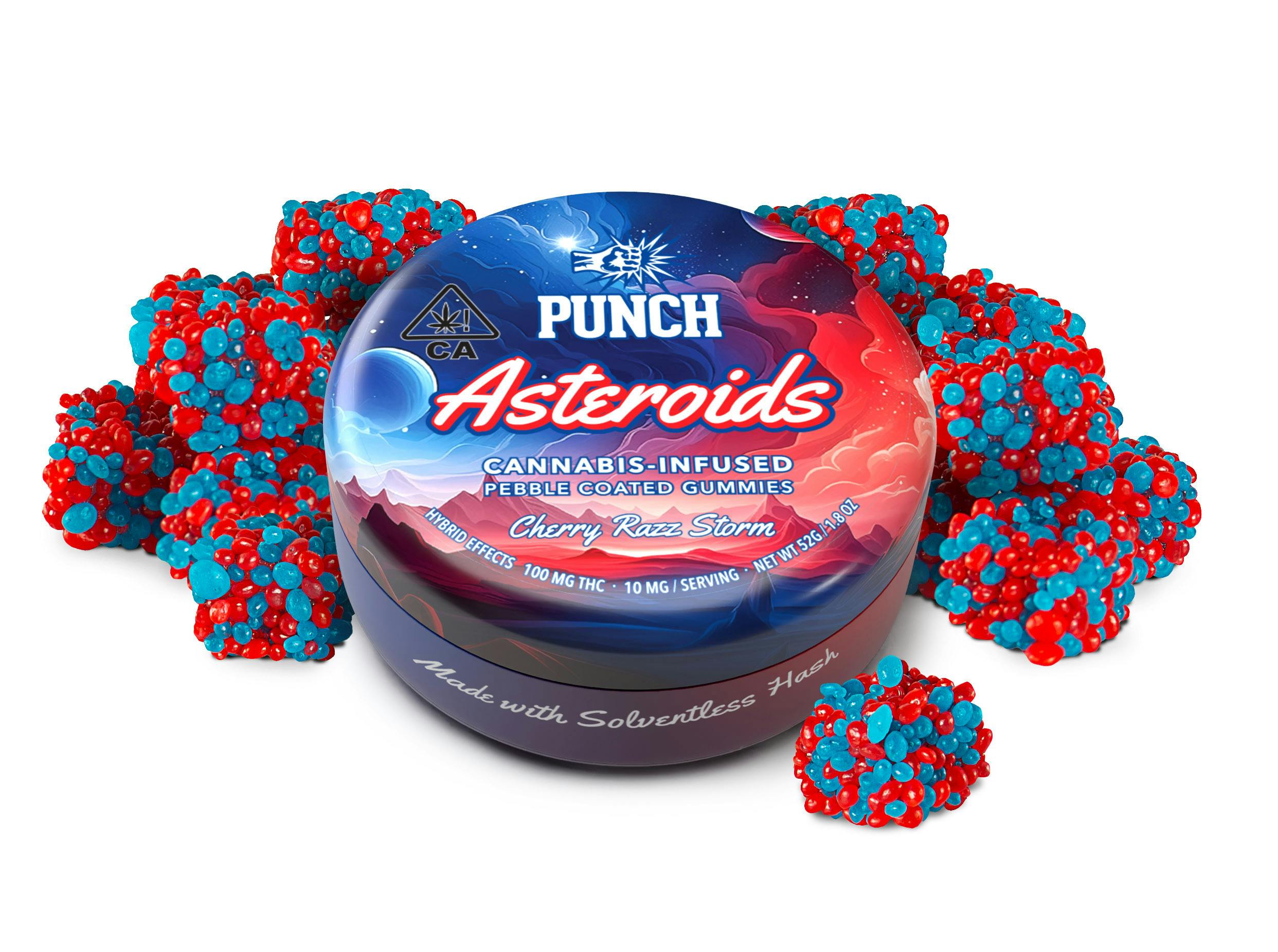 Punch | Asteroid Gummies 100mg | Cherry Razz Storm