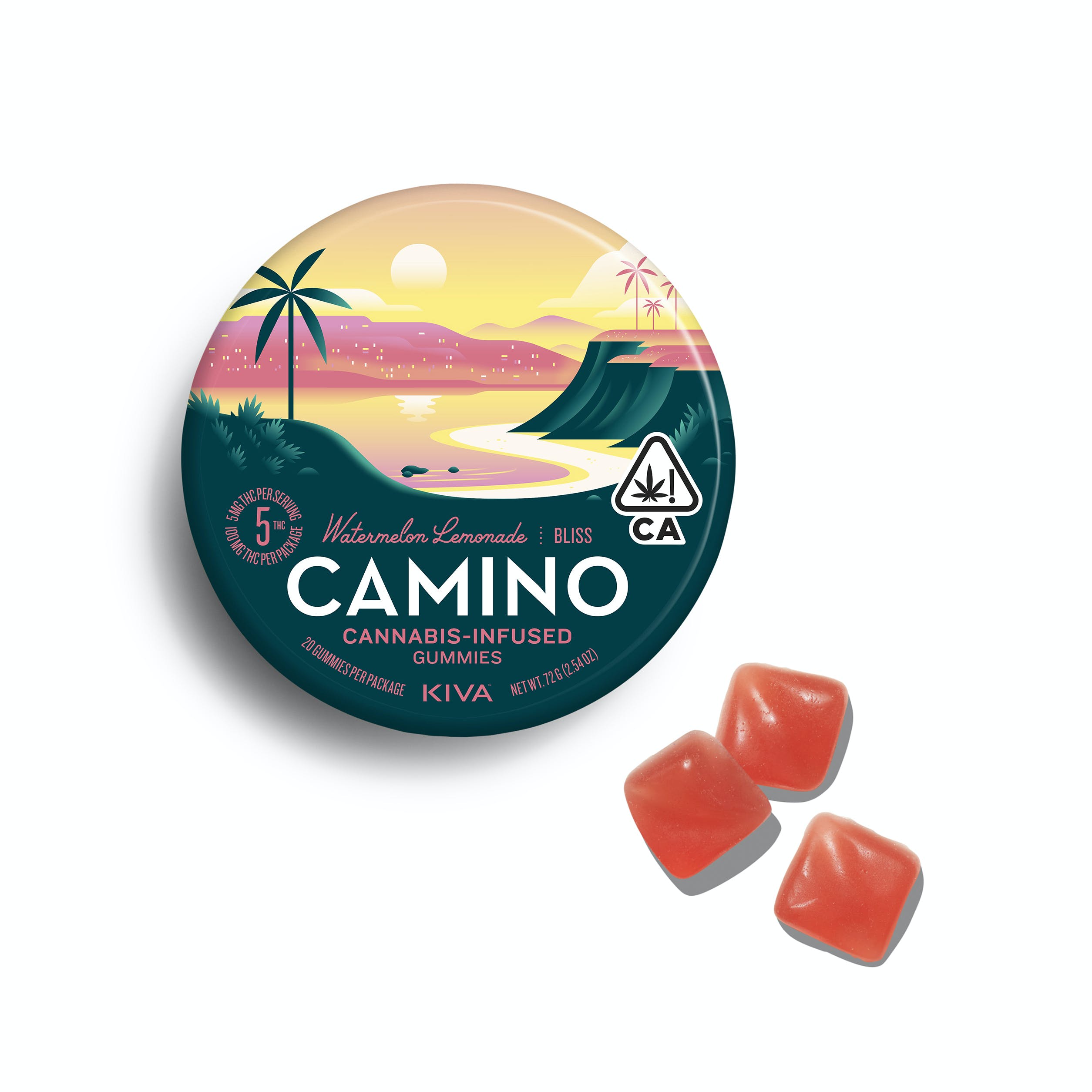 Kiva | Watermelon Lemonade Gummies 20pk 100mg
