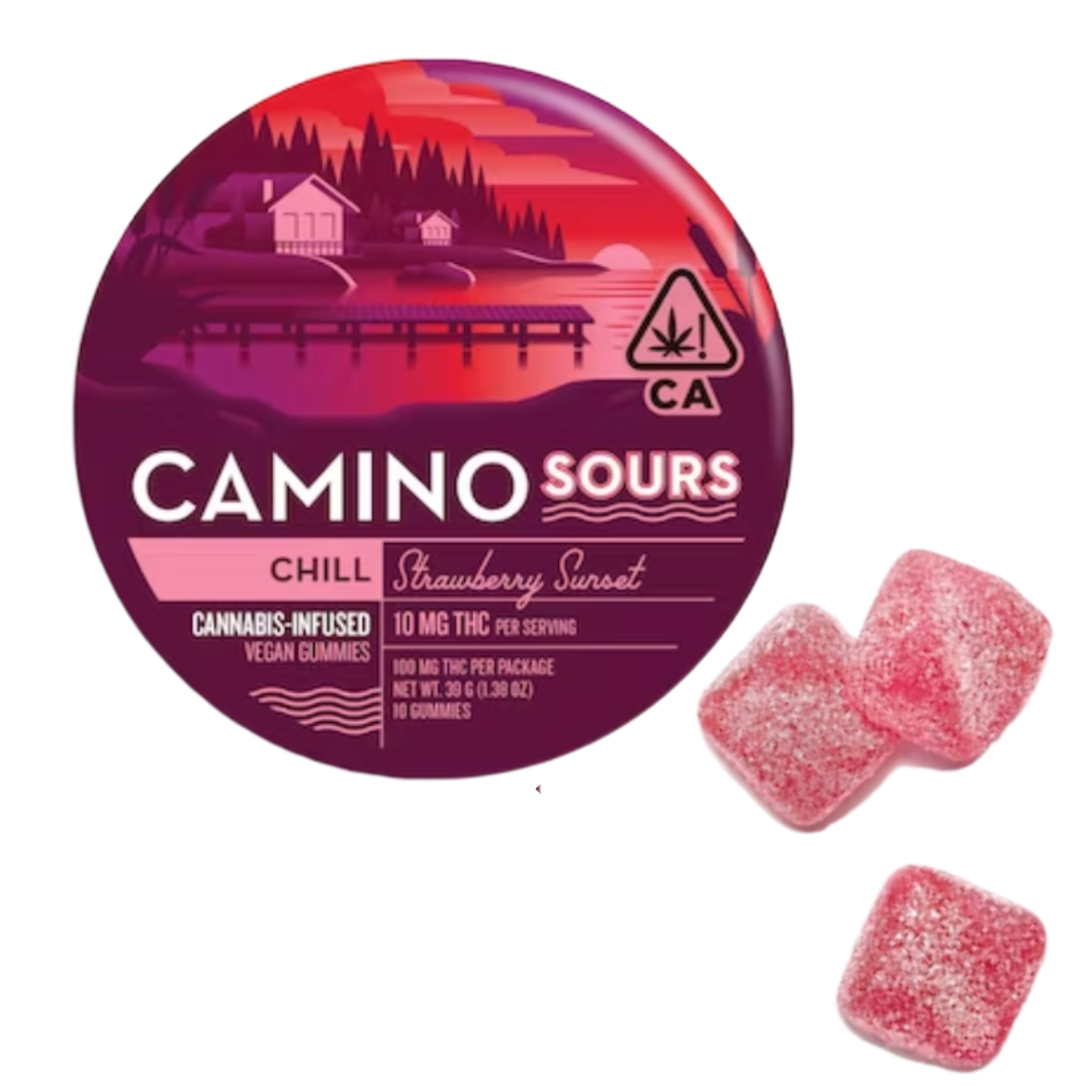 CAMINO STRAWBERRY SUNSET 10MG SOUR GUMMIES