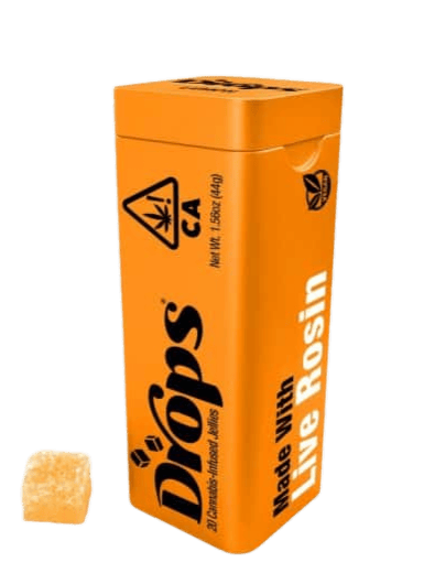 DROPS - SOLVENTLESS GUMMY - ORANGE 20PC - 100MG
