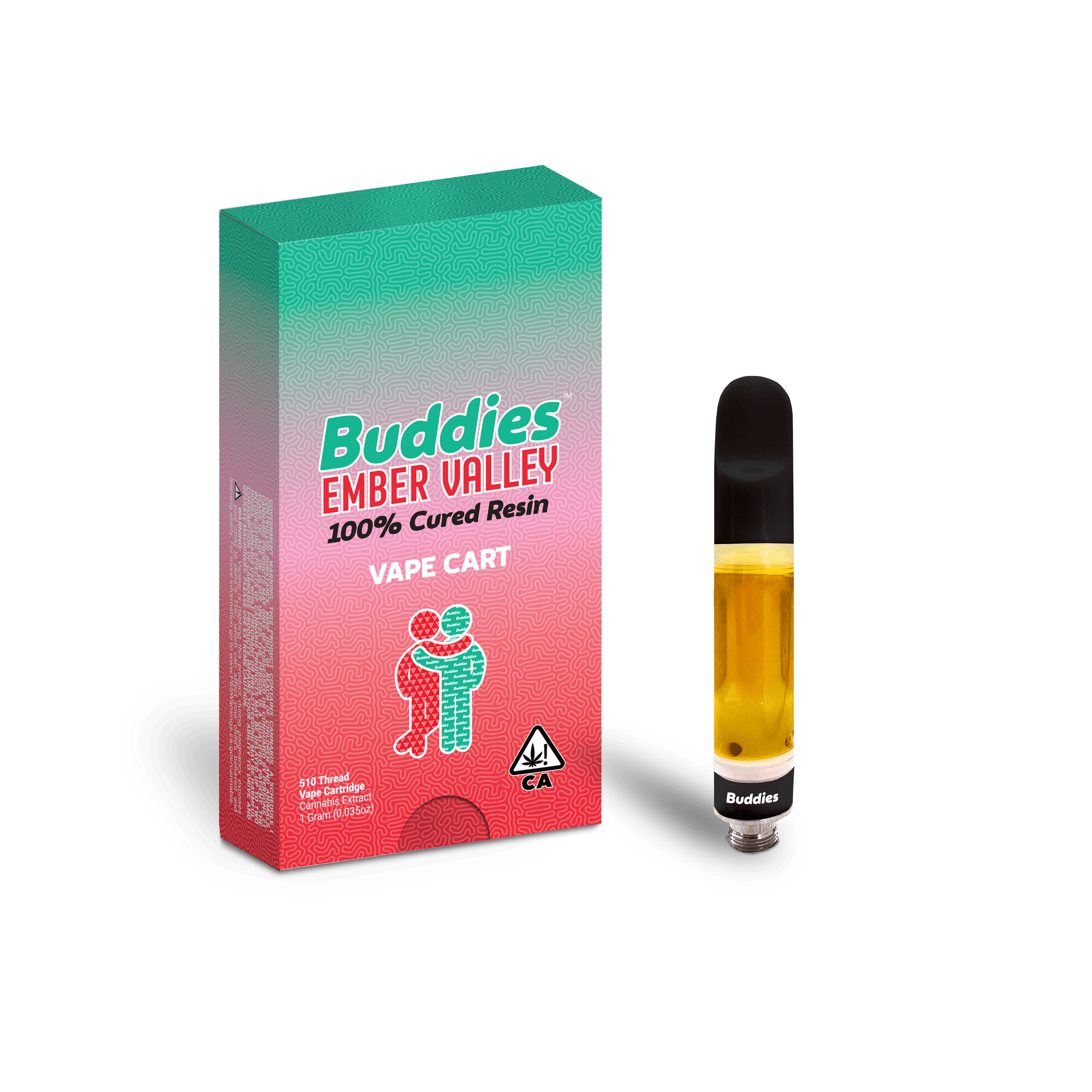 Buddies x Ember Valley Cured Resin Obama Kush 1g Vape Cart (I)