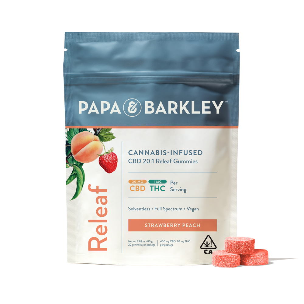 PAPA & BARKLEY GUMMIES 420MG - STRAWBERRY PEACH 20:1