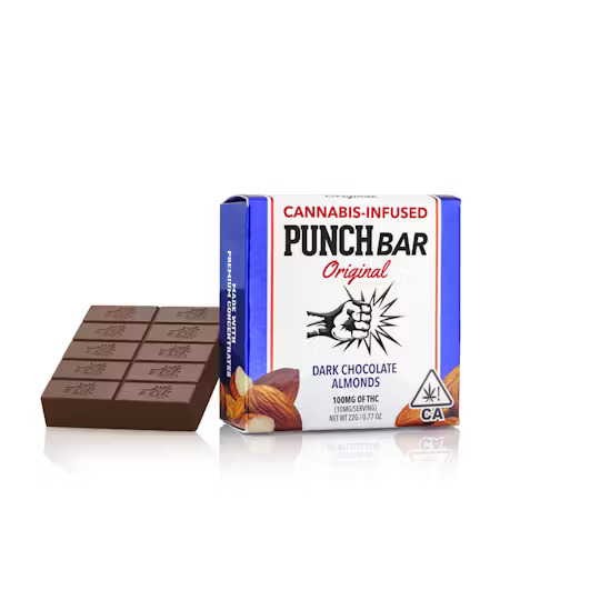 DARK CHOCOLATE ALMONDS 100MG BAR