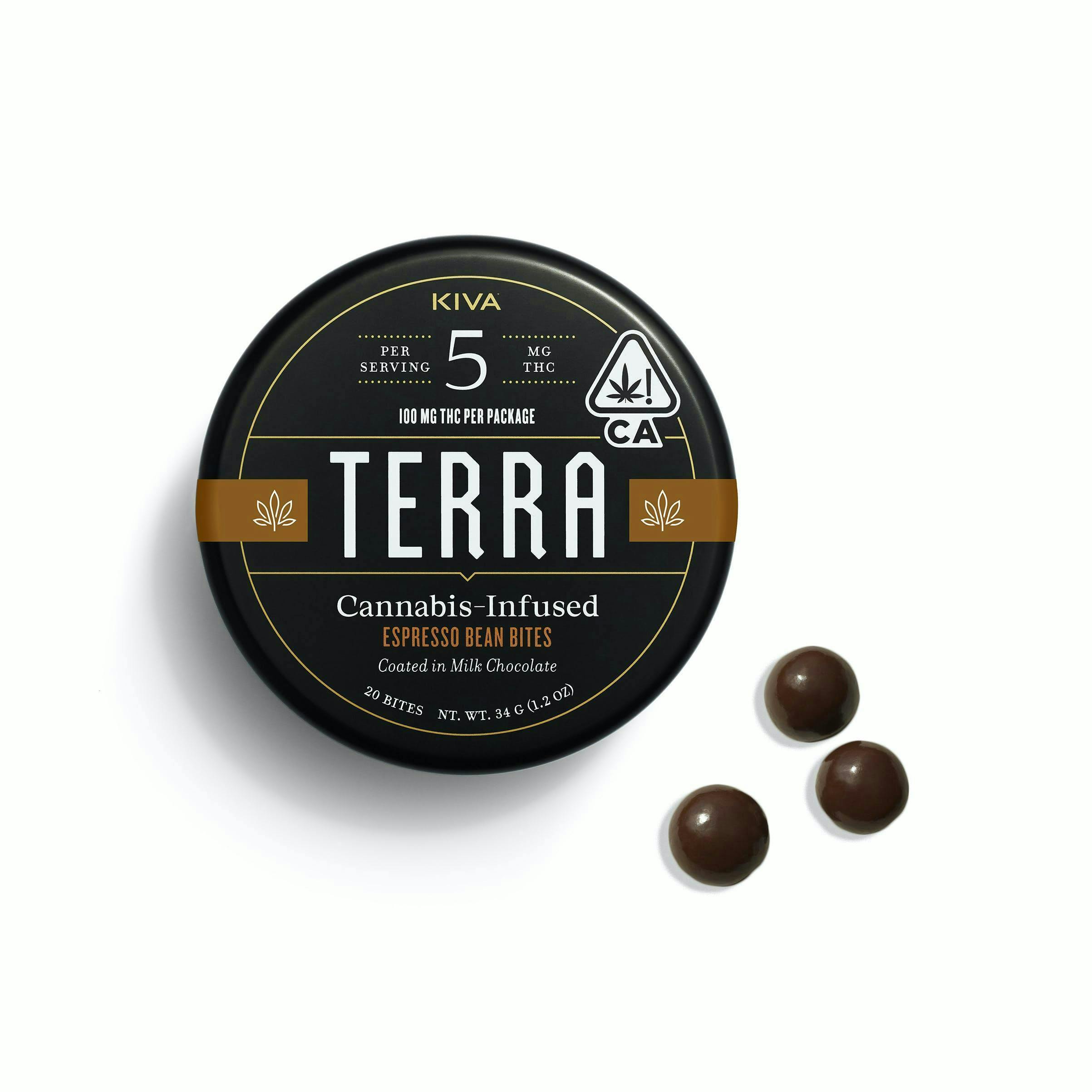 Terra Bites | Dark Chocolate Espresso Beans | 100mg