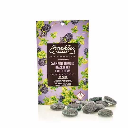 Smokies | Fruit Chews 100mg | Blackberry