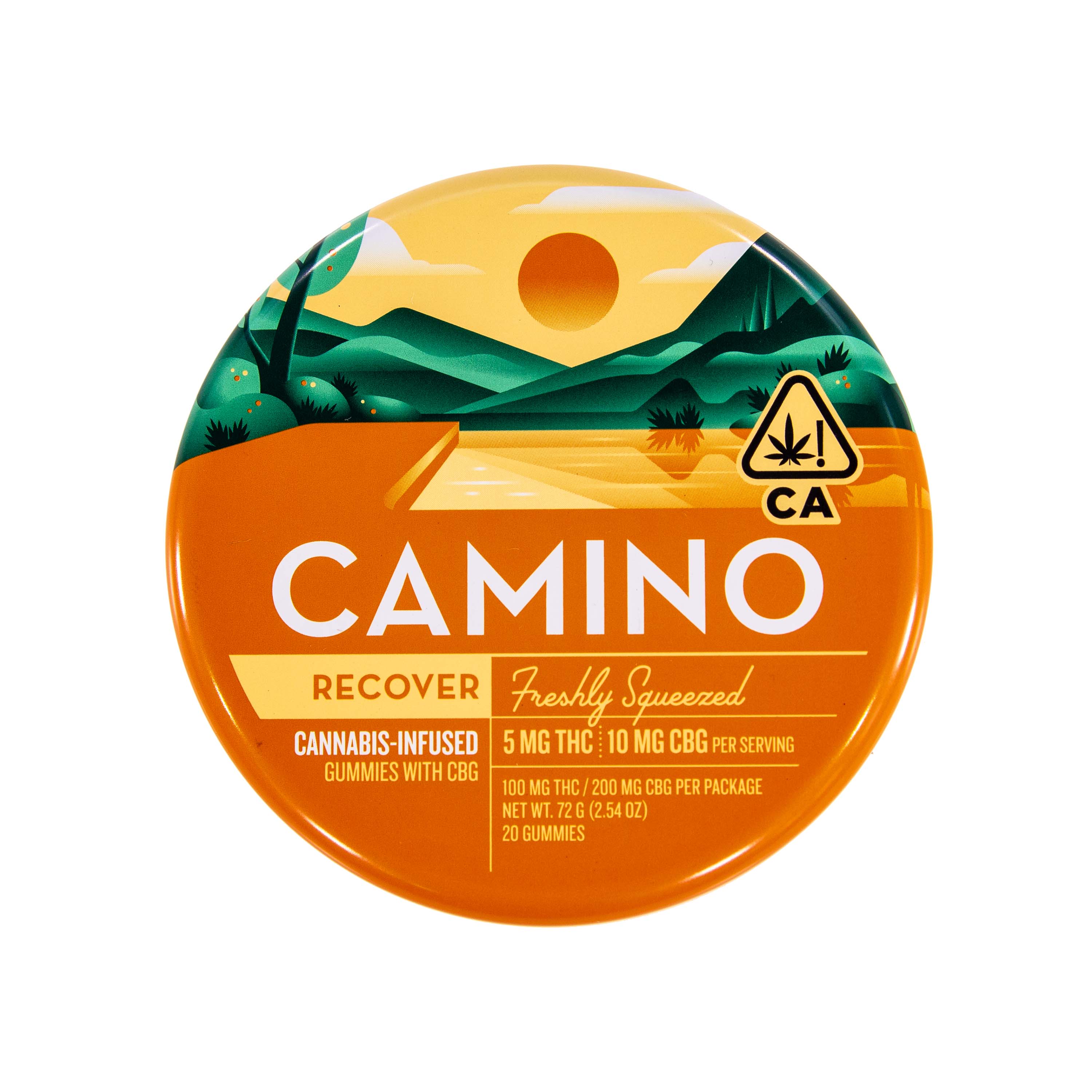 Camino | Recover Freshly Squeezed Gummies (1:2 THC:CBG - 300mg Total)