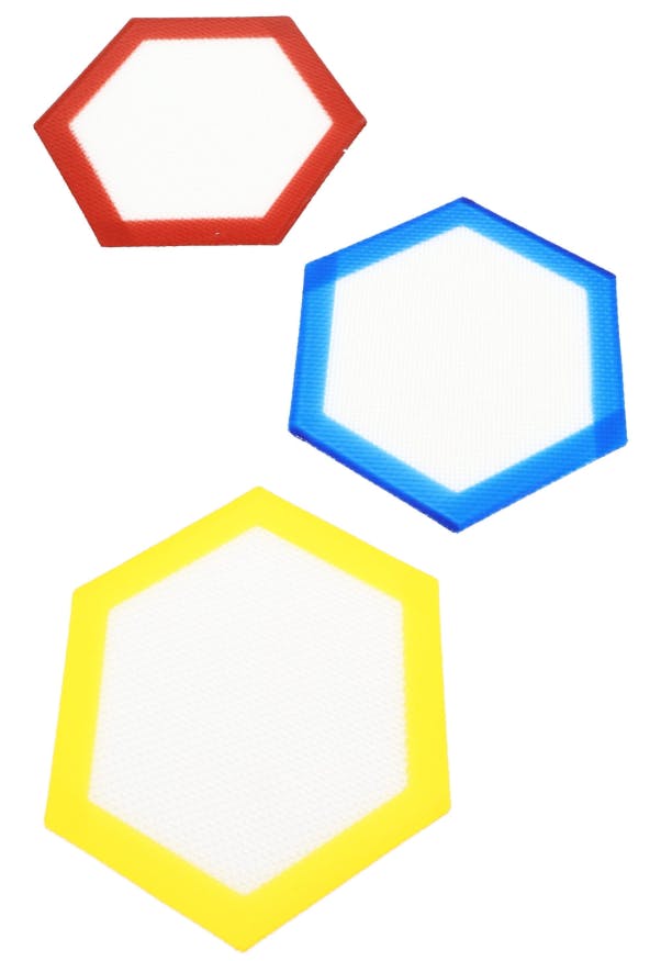 5" Silicone Hexagon Dab Mat
