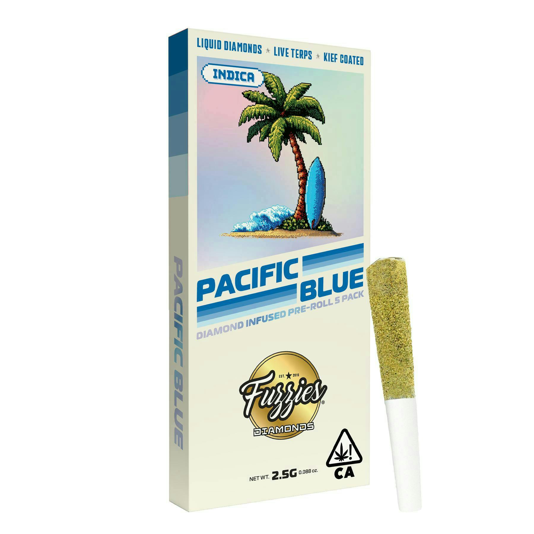 Fuzzies | Diamonds | Pacific Blue | Infused Joints | 0.5g each | 5pk