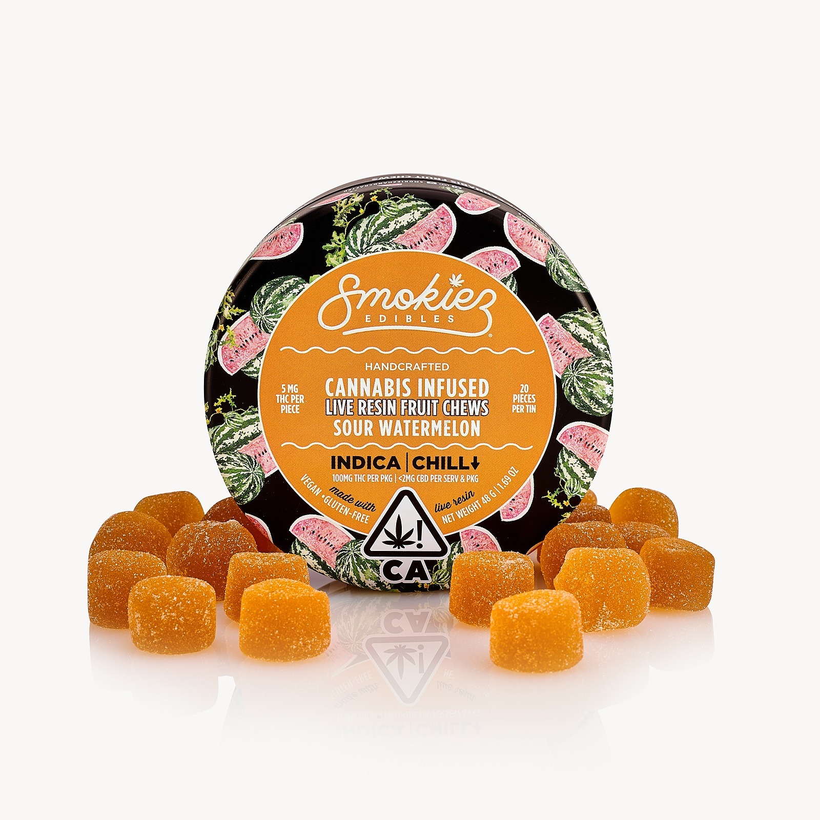 Sour Watermelon Fruit Chews 100mg