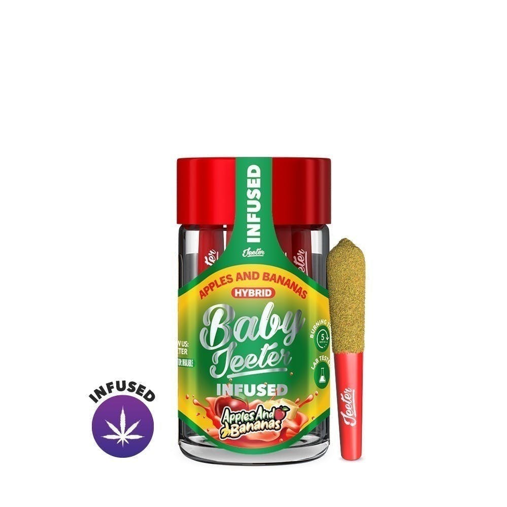 Jeeter | Apples and Bananas | Baby Infused Minis | 0.5g each | 5pk