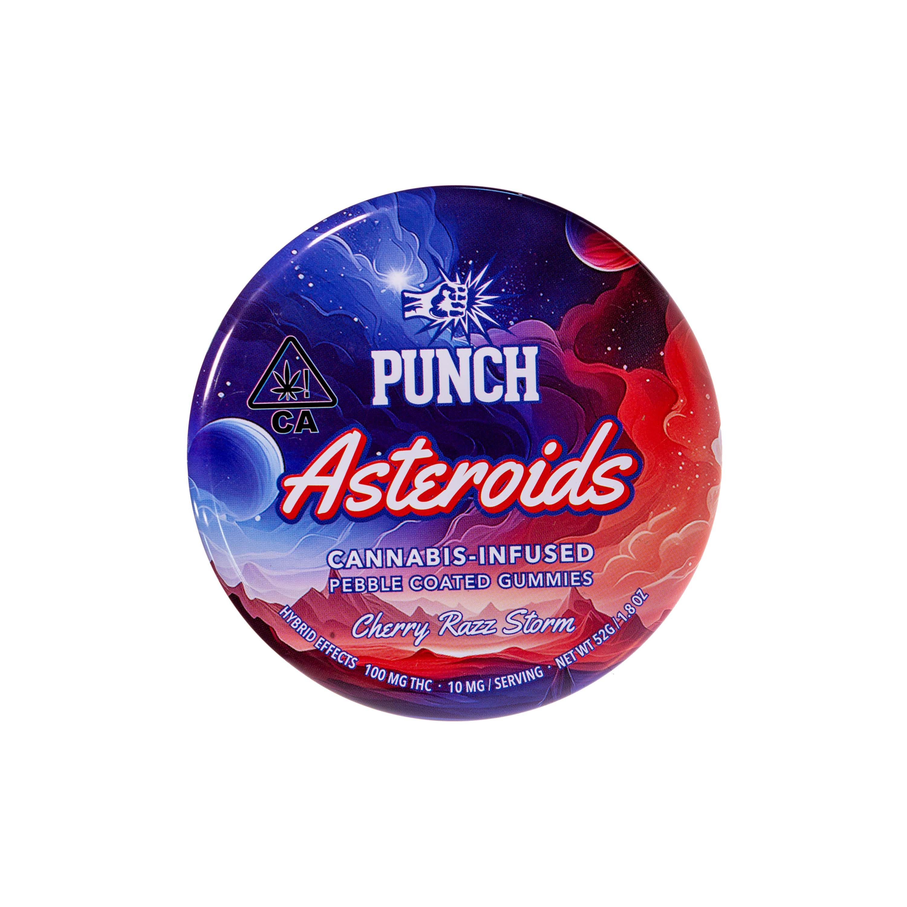 Punch Edibles | Cherry Razz Storms Asteroids Gummies (100mg THC)