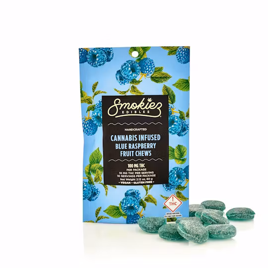 Smokies | Fruit Chews 100mg | Blue Raspberry
