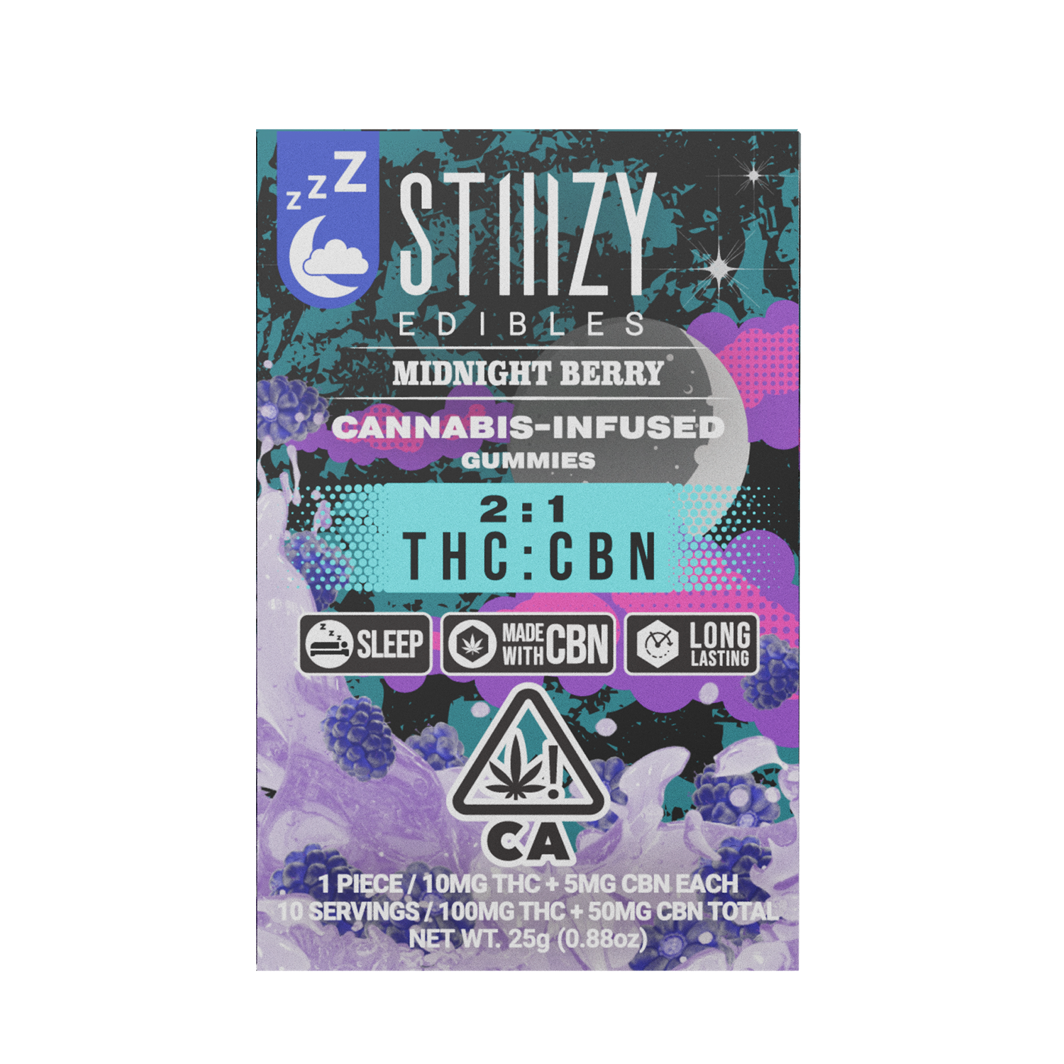 Stiiizy - Midnight Berry 2:1 CBN Gummies 150mg