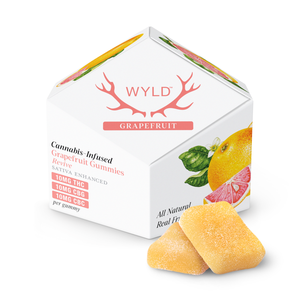 WYLD - Grapefruit Gummies - 1:1:1 THC:CBC:CBG - 10 Pack