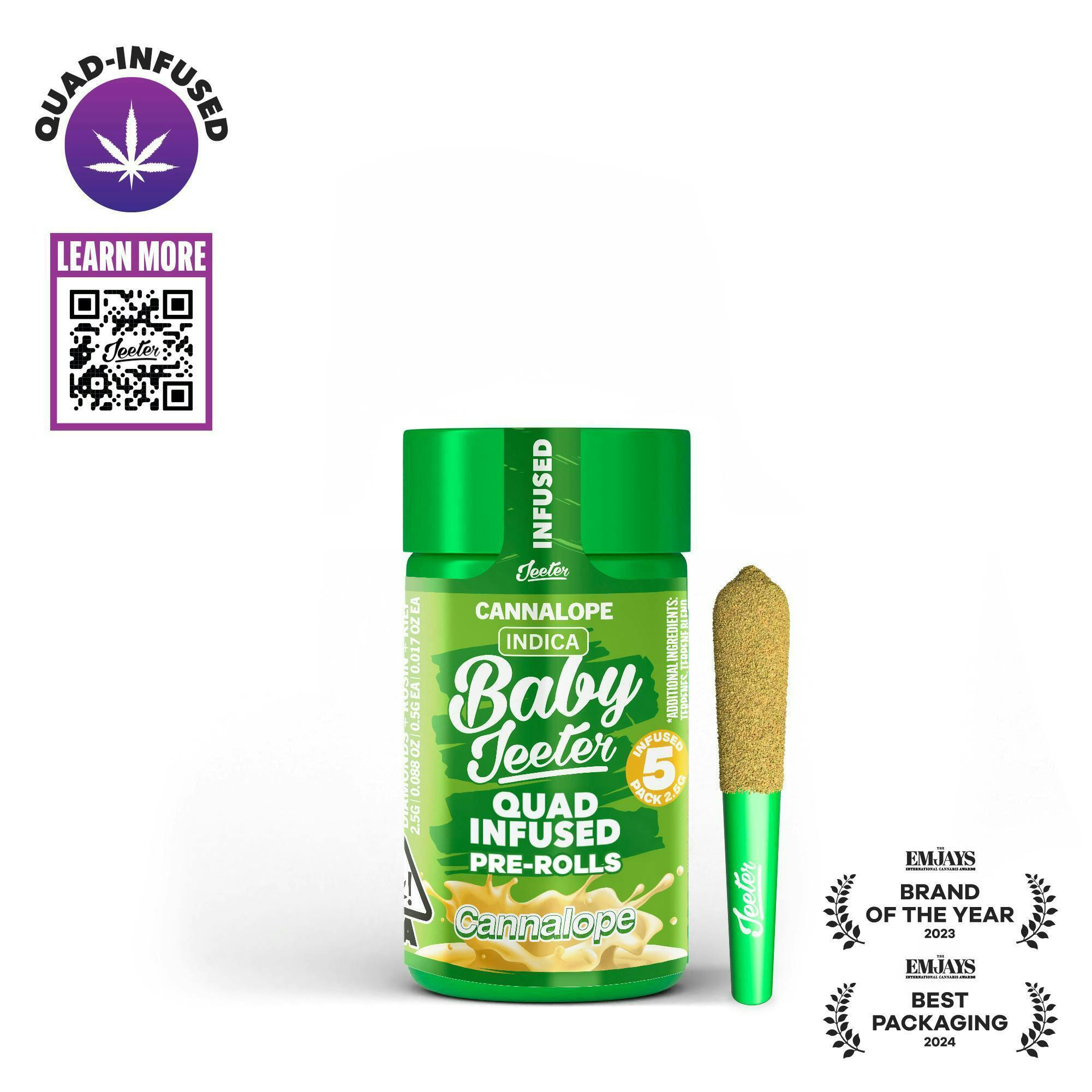 Jeeter | Cannalope | Quad-Infused Minis | 0.5g each | 5pk