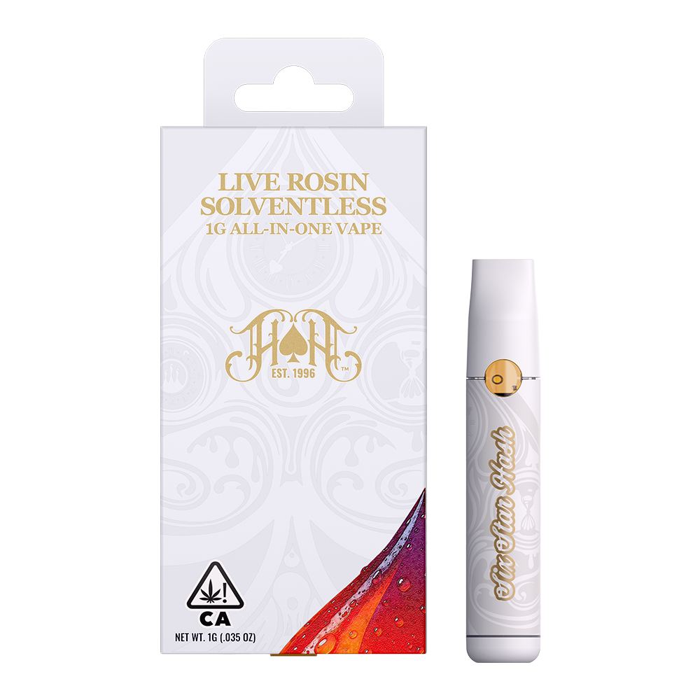HUCKLEBERRY HILL FARMS: LIVE ROSIN PARADISE ROSE AIO | 1G | INDICA