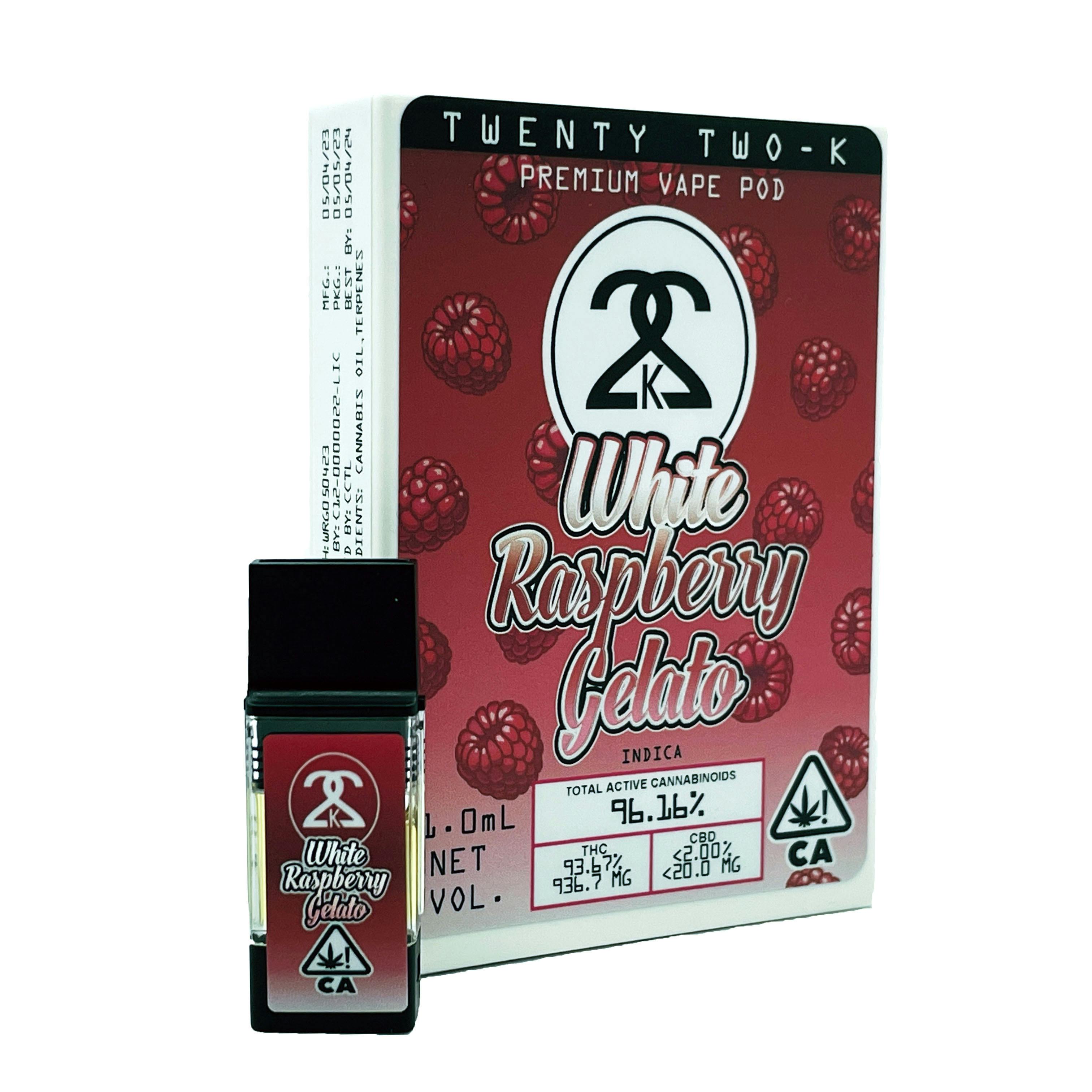 22K - White Raspberry Gelato 1.0ml POD