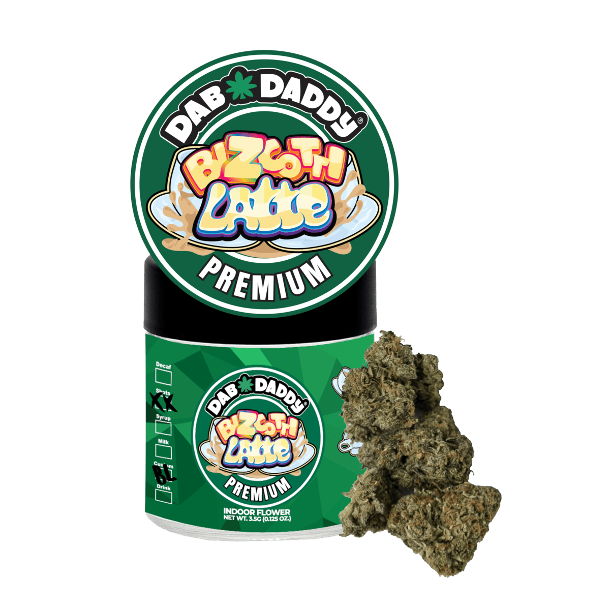 Bizcotti Latte Flower Dab Daddy® 3.5g Premium Indoor Flower