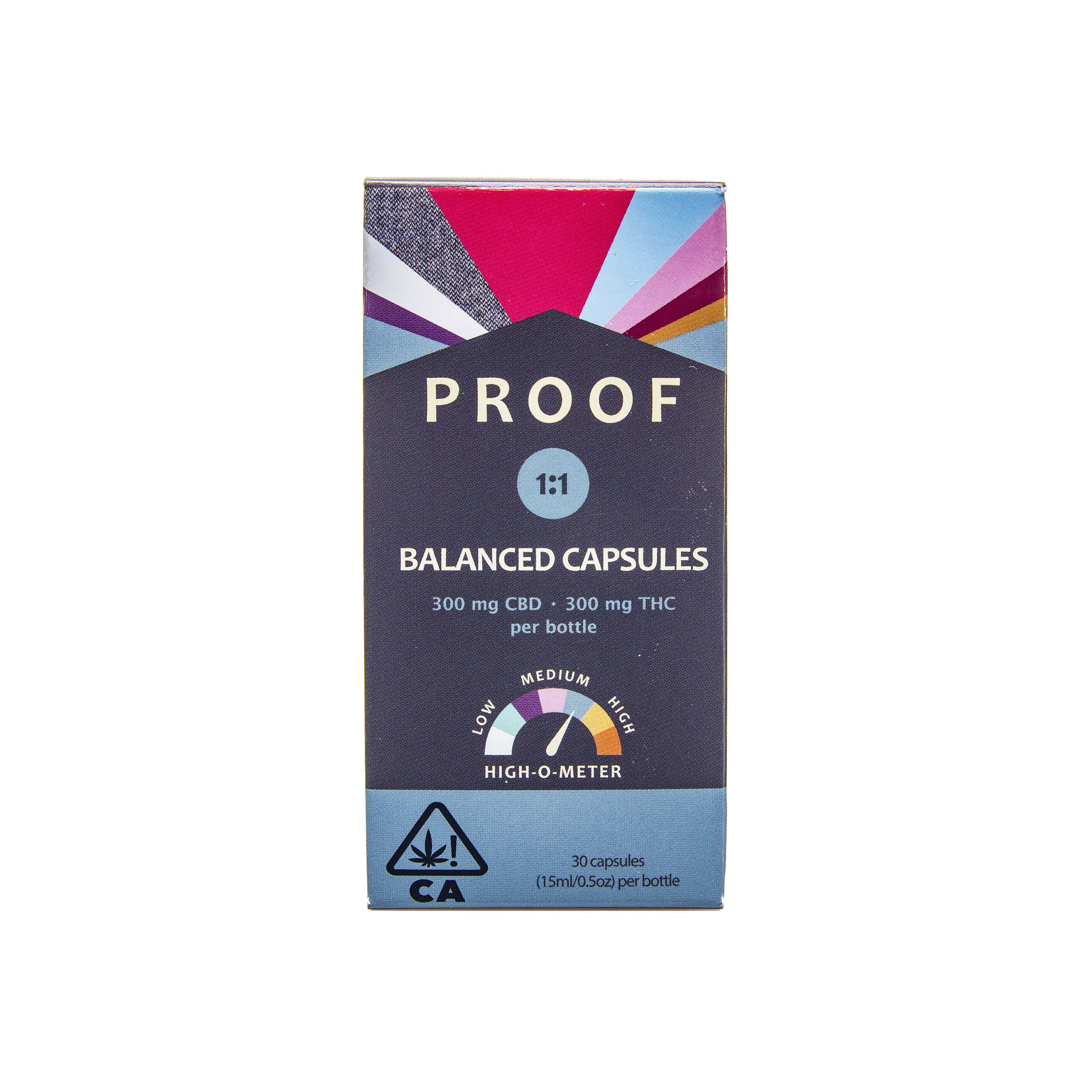 Proof | Balanced Capsules 30 Pack (1:1 CBD:THC - 600mg Total)