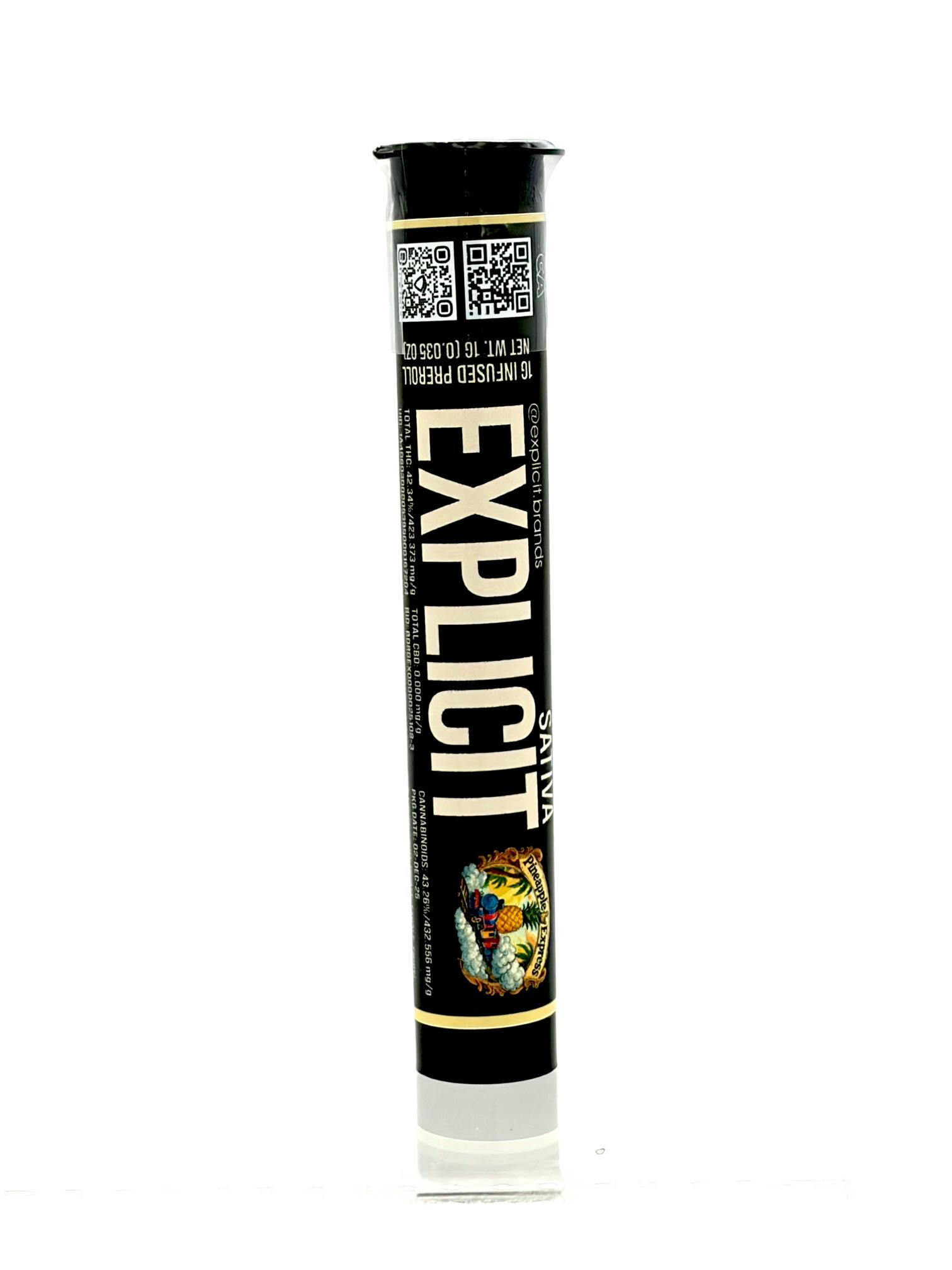 EXPLICIT - INFUSED PREROLL - PINEAPPLE EXP - 1G