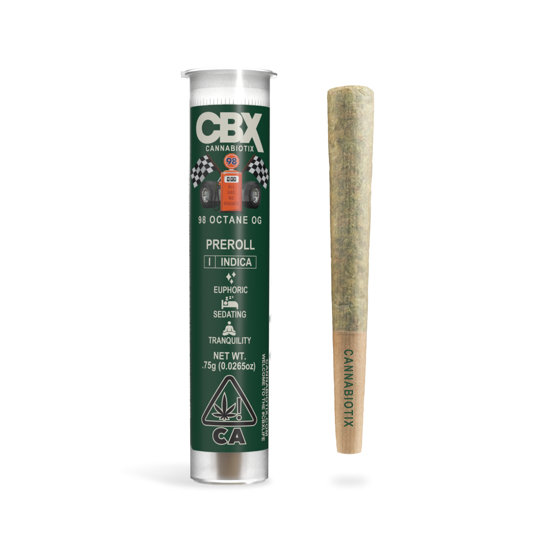 Cannabiotix - 98' Octane (Indica) Preroll .75g