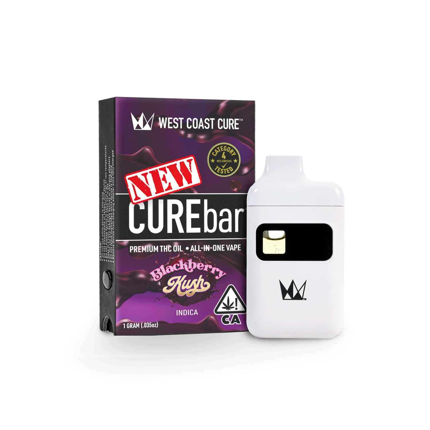 West Coast Cure Disposable CUREbar - Blackberry Kush (1g Indica) *NEXT DAY DELIVERY ONLY*