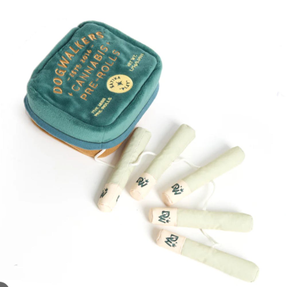 Plush Pet Toy Tin Squeeker - Green