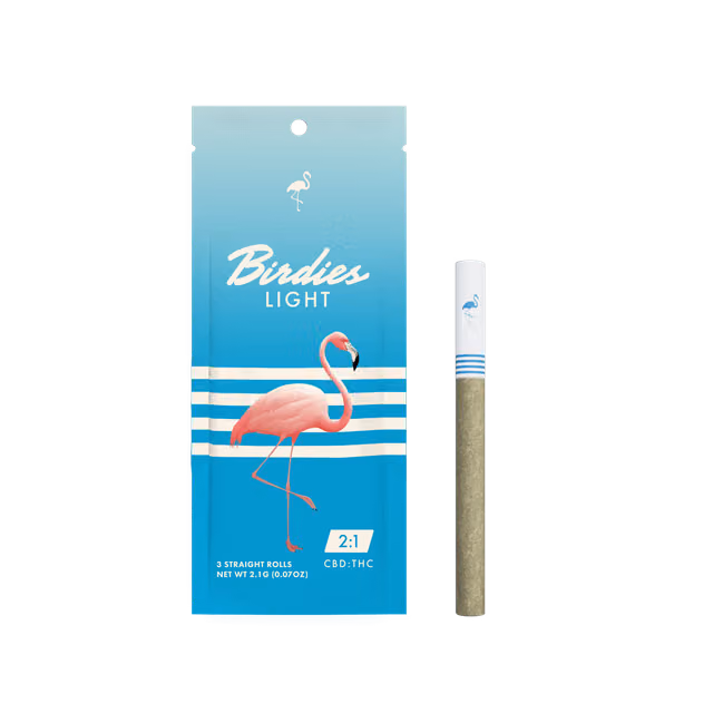 Birdies: Classic Light Pre-Rolls 2:1 CBD:THC (3pk) - 2.1g