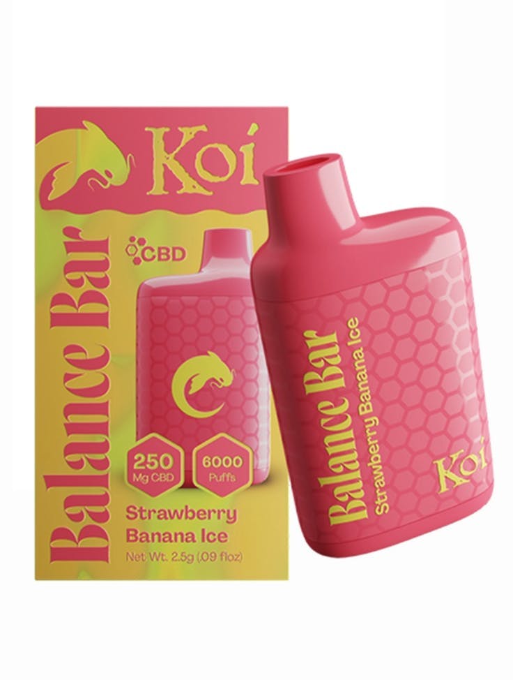 Koi 250MG C_D Disposable Balance Bar (Strawberry Banana Ice)