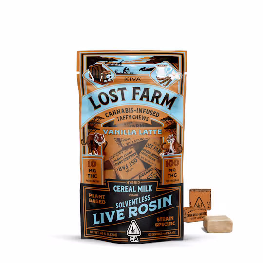 Kiva Lost Farm Live Rosin Chews Vanilla Latte