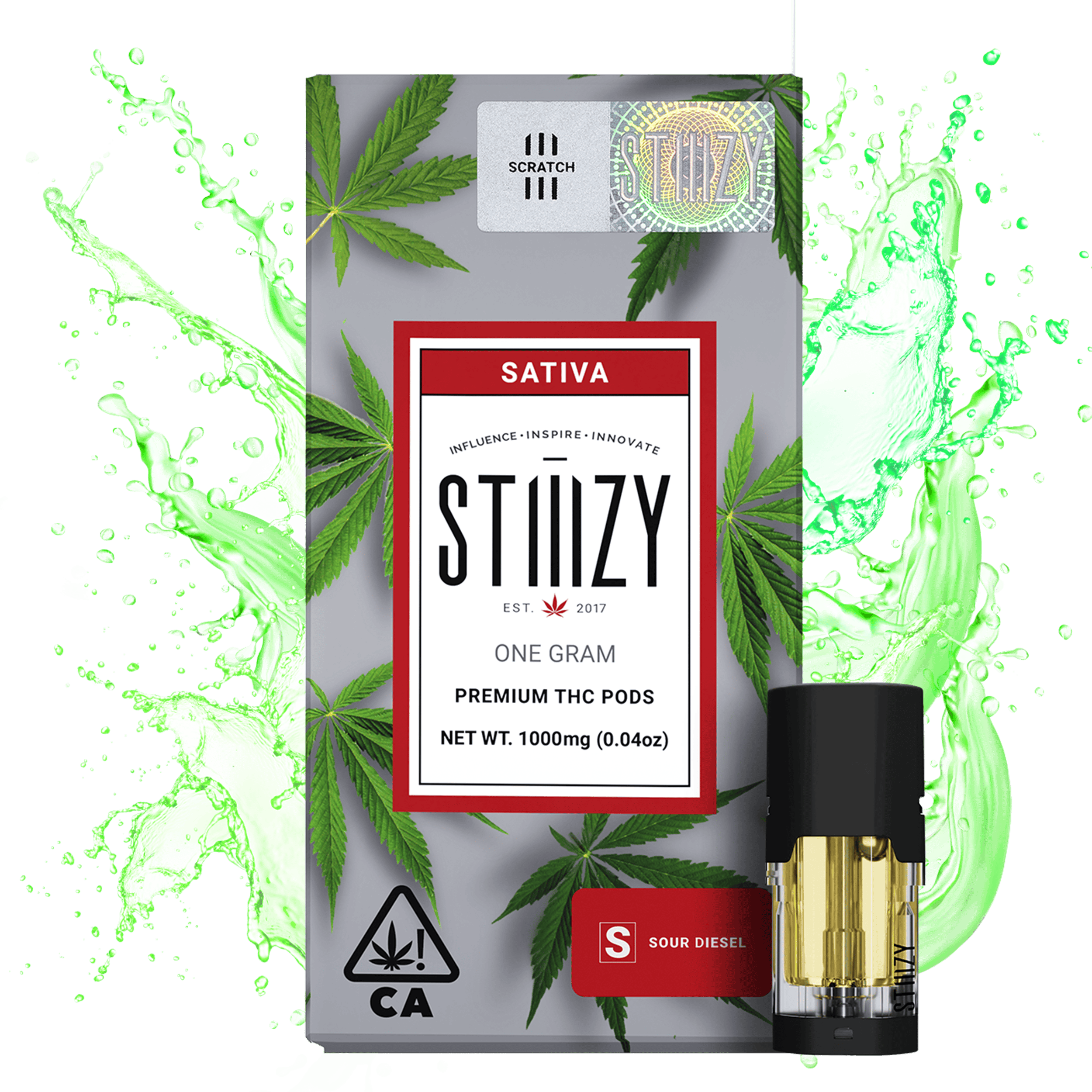 STIIIZY - VAPE (DISTILLATE) - 1G - SATIVA - SOUR DIESEL