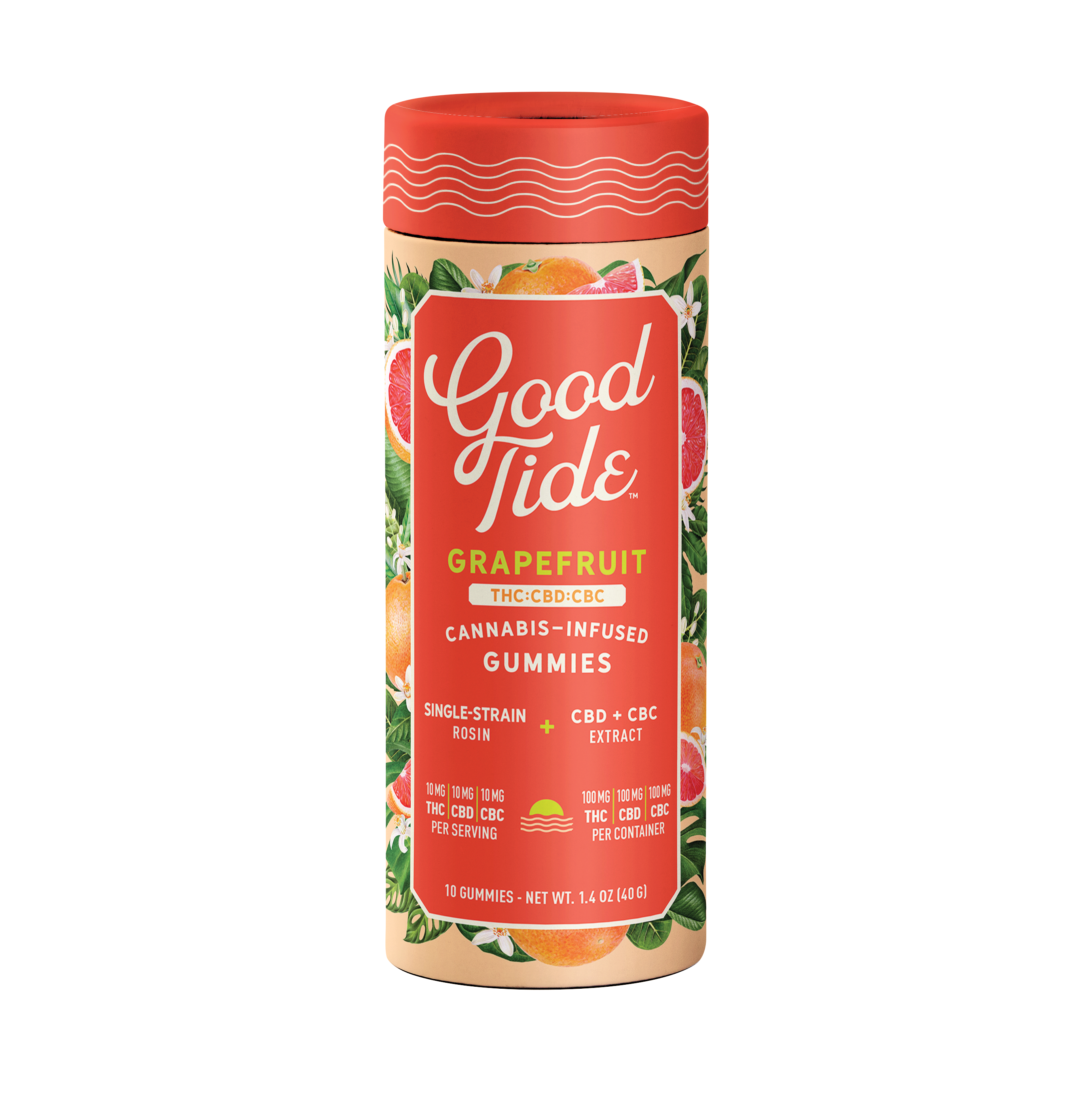 GOOD TIDE ROSIN GUMMIES 300MG - GRAPEFRUIT THC:CBD:CBC