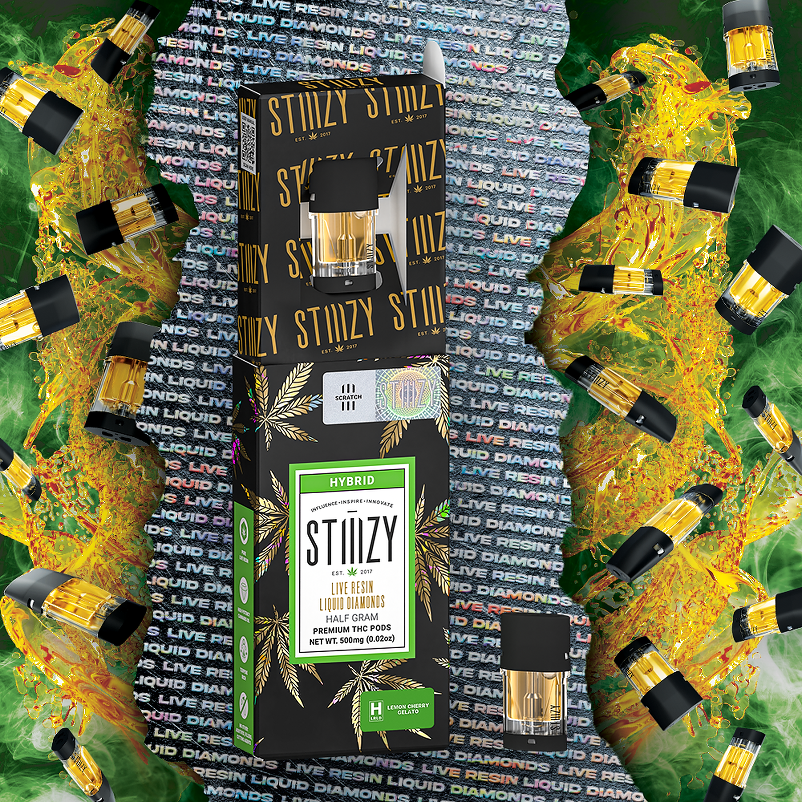 Stiiizy - Lemon Cherry Gelato Live Resin Liquid Diamonds Pod .5g