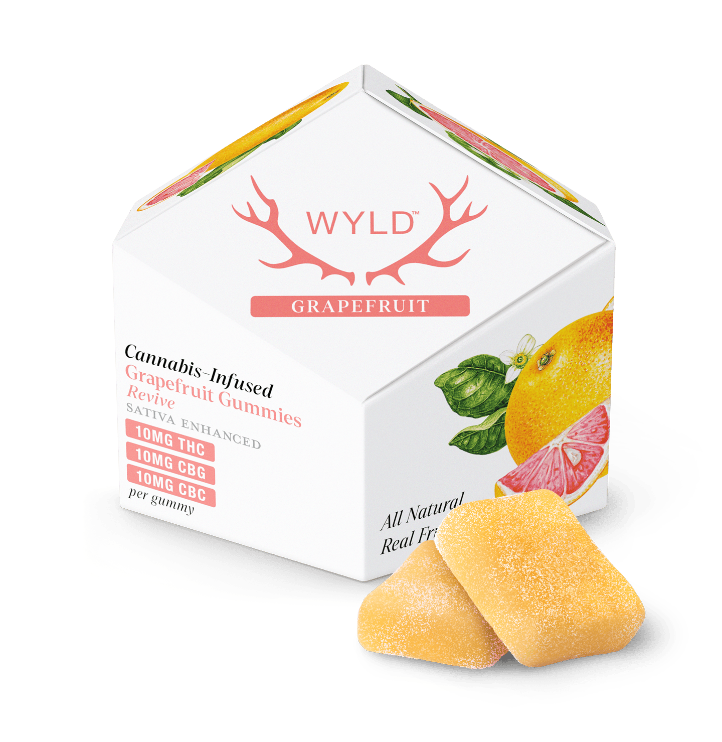 Grapefruit 1:1:1 CBG:CBC + Sativa Enhanced Gummies | 100mg | 10ct |10mg/ea
