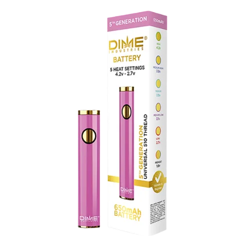Dime Industries - 5th Generation 510 Thread Battery "Pink"