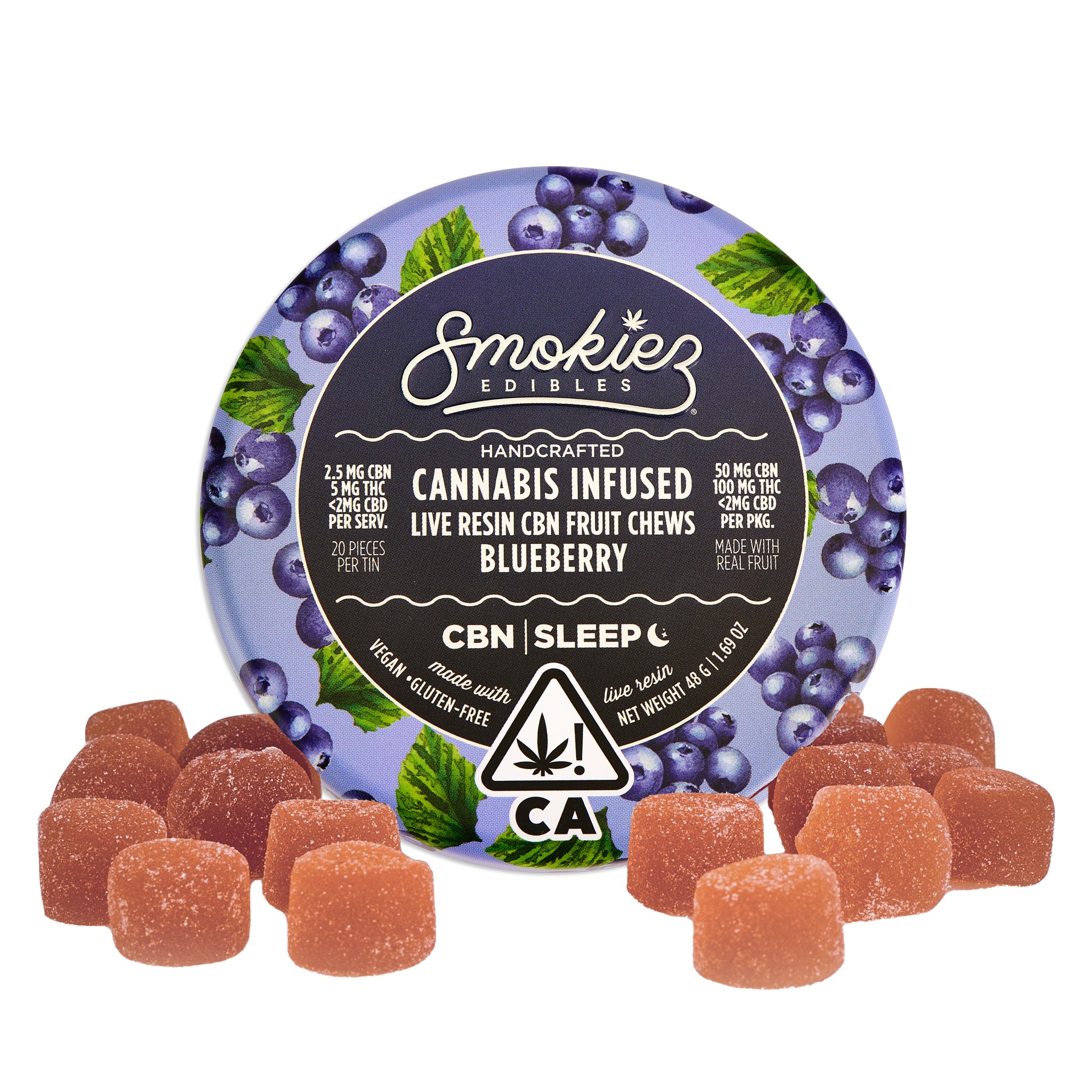 Smokiez - Blueberry (2:1 THC/CBN) - 100mgTHC/50mgCBN