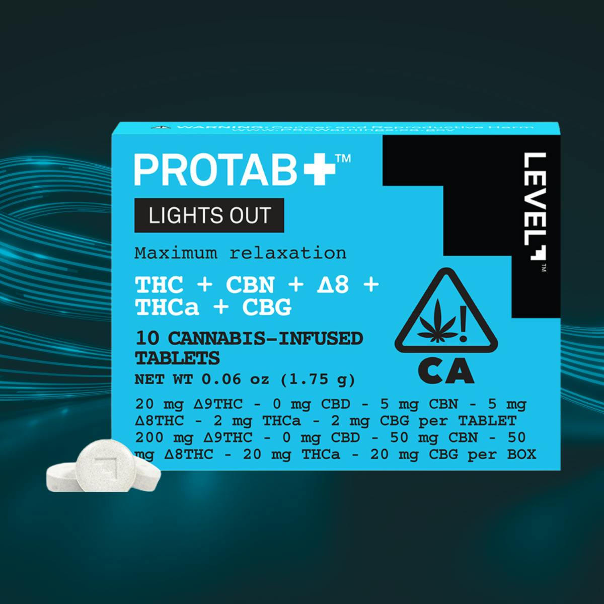 LEVEL - PROTAB - 200MG - 20MG 10PK - LIGHTS OUT
