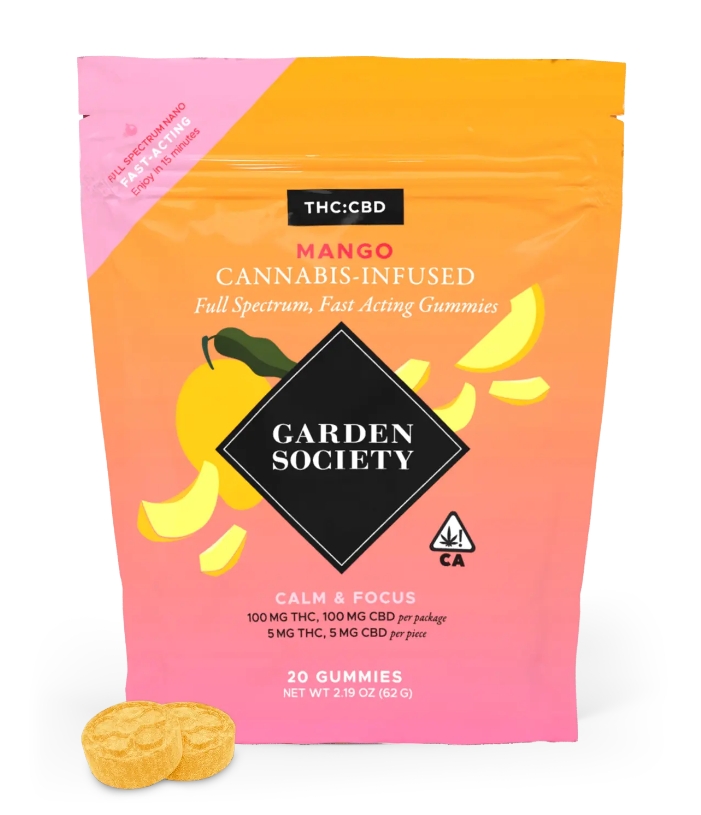 Garden Society - Mango 1:1 THC/CBD 100mg 20pk